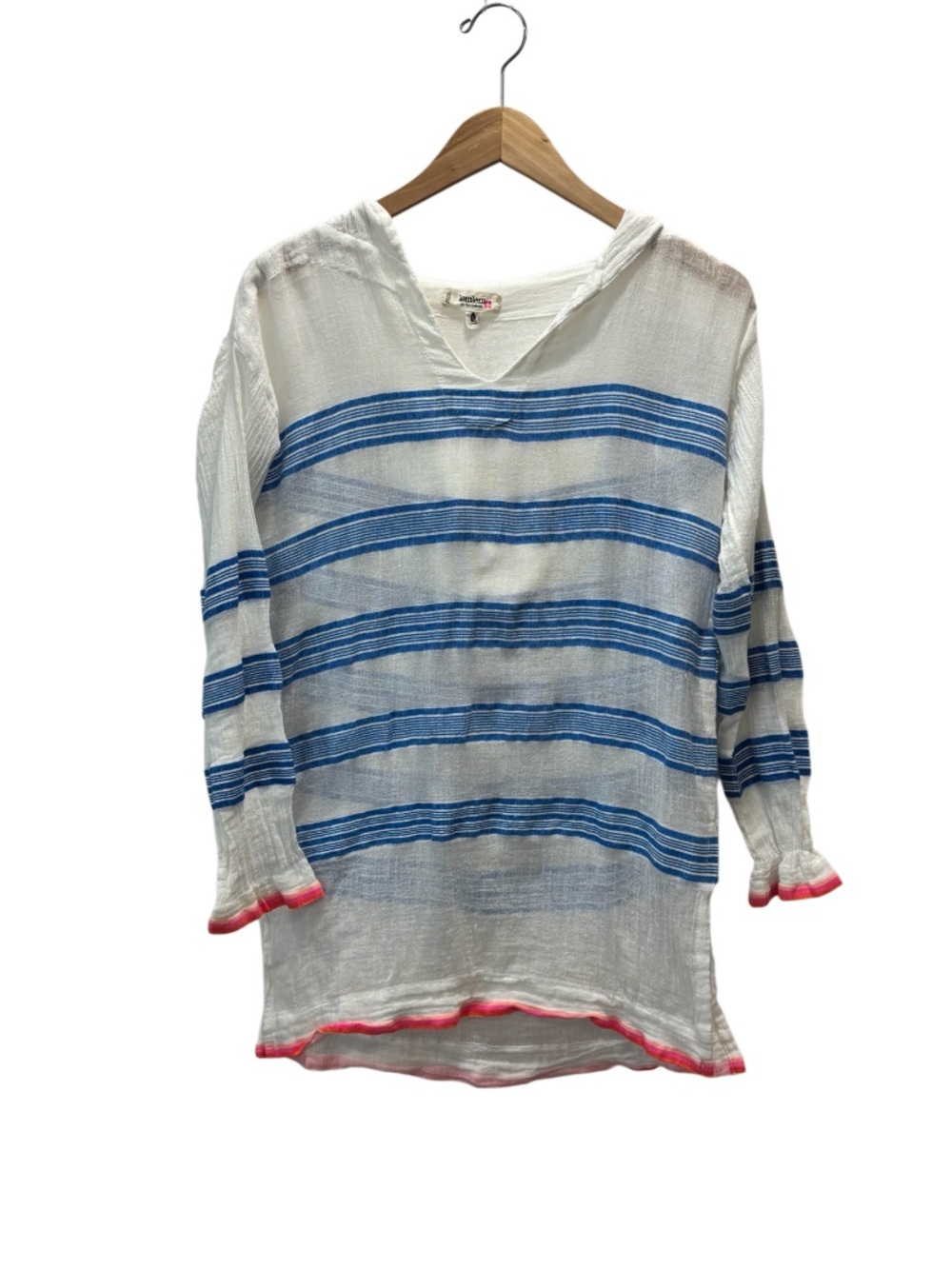 Lemlem Cotton Blend Hoodie Tunic Top